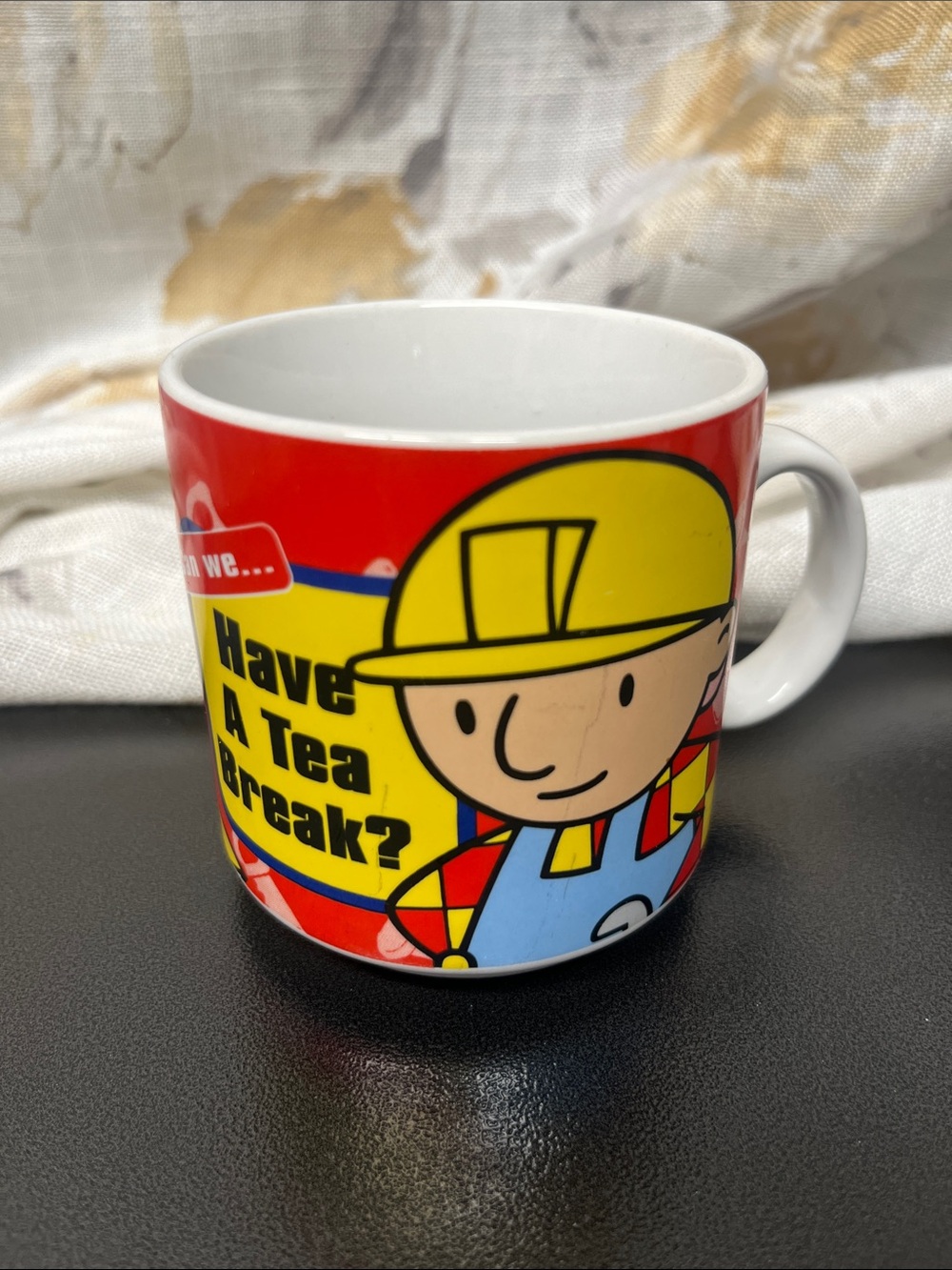 Vintage 2003 Bob The Builder Have A Tea Break? Construction Worker Kid Mug